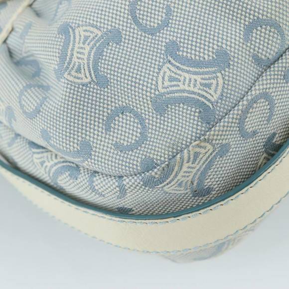 CELINE C Macadam Canvas Shoulder Bag Light Blue Auth 107709 - Picture 14 of 16